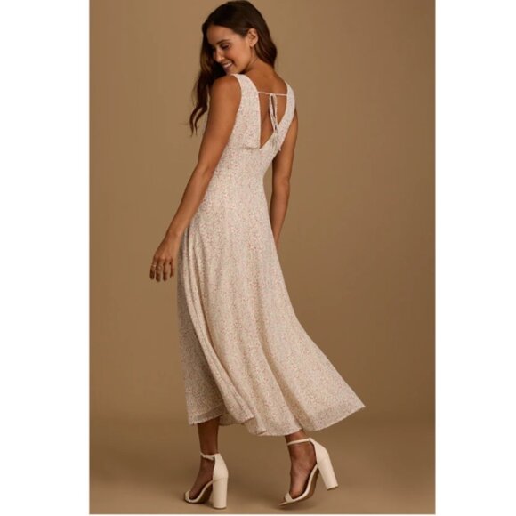 Lulus Your Only Darling Ivory Floral Print Sleeveless Midi Dress - Picture 2 of 7